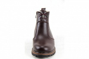 Ботинки. Кожа. Коричневый. Шерсть