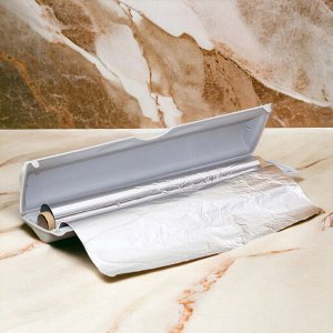 Контейнер для хранения фольги и бумаги для выпечки, бокс-футляр (Смоки) 50x90x340 мм (серый)