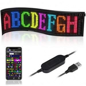 🔥 ХИТ Гибкая светодиодная LED панель - вывеска LED Matrix Panel RGB, 16 x 64 px