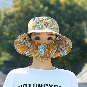 Шляпа солнцезащитная, женская, с маской