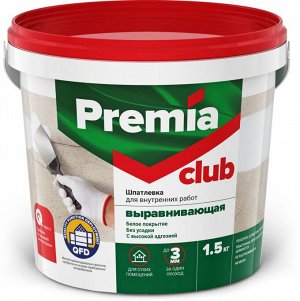 Шпатлевка полимерная выравнивающая PREMIA Club для внутренних работ 1,5кг