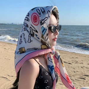 Платок на голову, женский, шейный, 90 х 90 см.