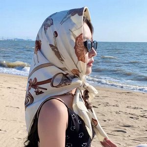 Платок на голову, женский, шейный, 90 х 90 см.
