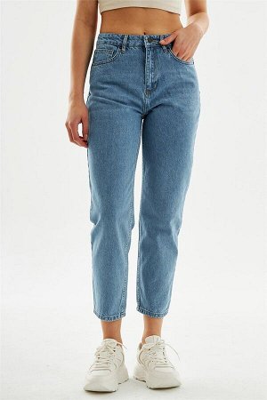 Женские джинсовые брюки для мамы, светло-синие