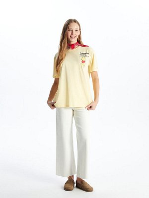 Женская футболка с коротким рукавом с круглым вырезом и принтом Винни-Пуха