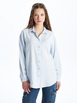 Женская голубая рубашка