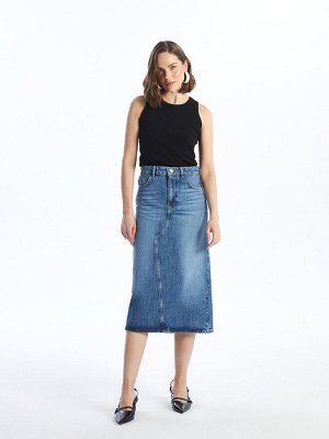 Женская джинсовая юбка стандартного кроя