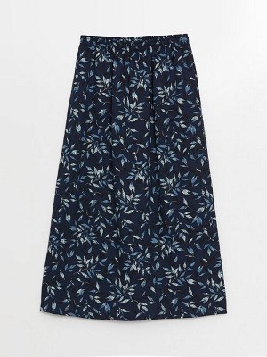 Женская юбка с рисунком и эластичной резинкой на талии