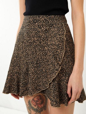 Женская юбка с рисунком и эластичной резинкой на талии