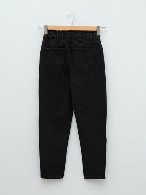 Женские джинсовые брюки прямого кроя стандартного кроя с детальными карманами