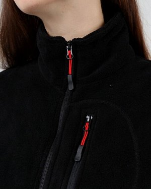 Женская флисовая спортивная флисовая куртка с 3 карманами и полной молнией для улицы