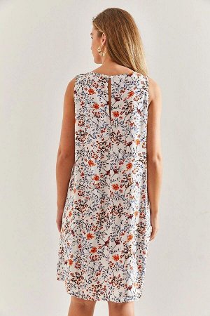 Женское платье из вискозы с рисунком Bianco Lucci 60171041