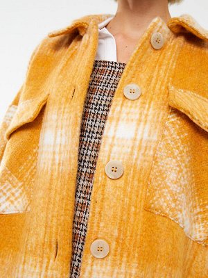 Женская куртка-рубашка лесоруба с длинным рукавом в клетку
