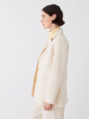 Однотонная женская куртка с длинным рукавом