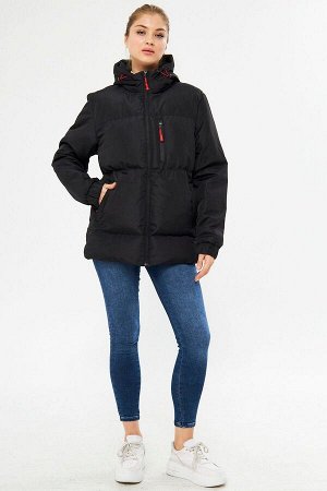 Женское надувное зимнее спортивное пальто с водо- и ветрозащитной защитой с капюшоном RCBDM-400