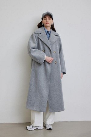 Двубортное пальто Alexa Premium Серое
