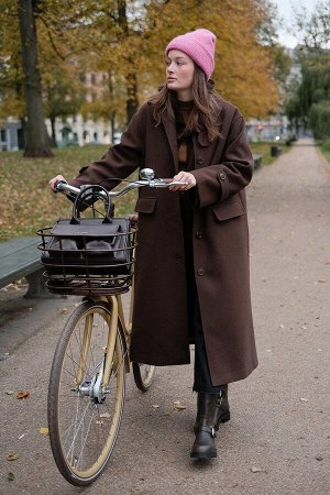 Пальто Nora Kaşe горько-коричневое