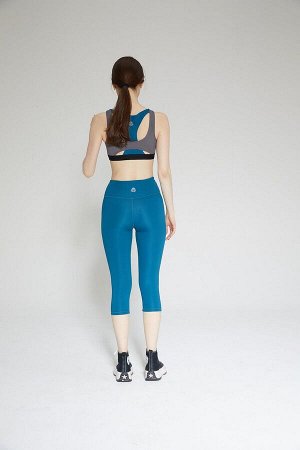 Синие женские капри длиной до колена с высокой талией Soft Touch - Fiona