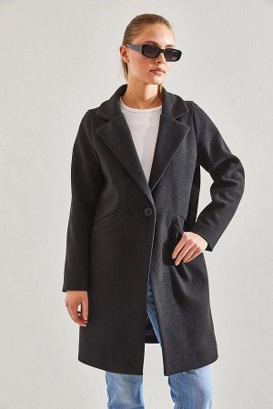 Женское кашемировое пальто на одной пуговице 8090 60141012