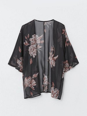 Женское кимоно с шалевым воротником и узором