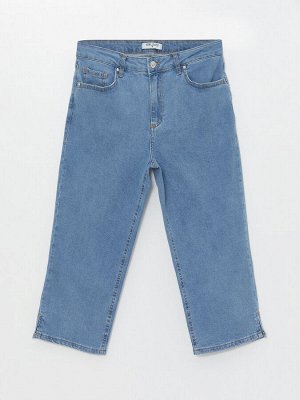 Женские джинсовые капри приталенного кроя