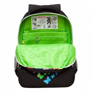 Рюкзак школьный GRIZZLY с карманом для ноутбука 13", анатомической спинкой, для девочки