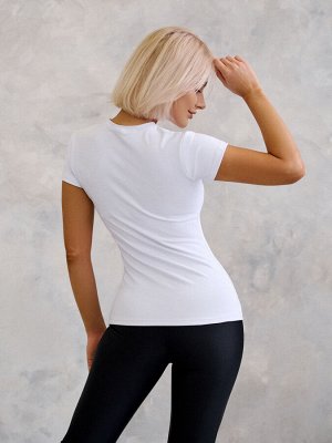 Футболки Bona Fide: T-Shirt "White" от бренда спортивной женской одежды Bona Fide