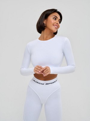 Рашгарды Bona Fide: Rashguard Midi "Juicy White" от бренда спортивной женской одежды Bona Fide