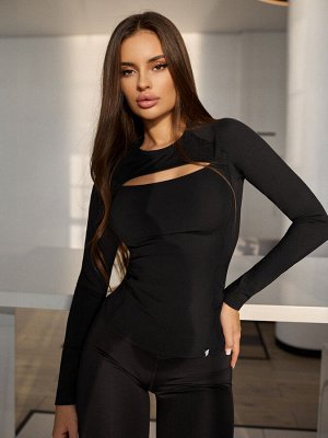 Рашгарды Bona Fide: Racy Rash Long "Black" от бренда спортивной женской одежды Bona Fide