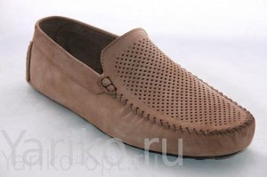 Мужская летняя обувь из натур.нубука,арт-L-330,капучино, N-602