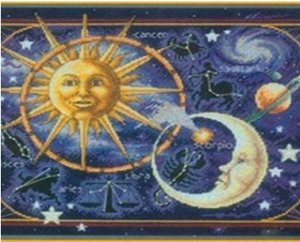 Алмазная вышивка "Солнце и луна": can6871 (50x40)