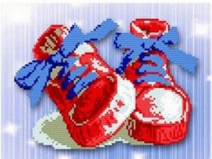 Алмазная вышивка "Детские ботиночки": can6221 (40x30)