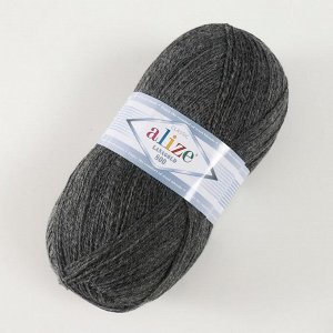 Пряжа для вязания спицами, крючком ALIZE, Lanagold 800, 49% шерсть, 51% акрил, 730 м/100 г, (182 т. серый)