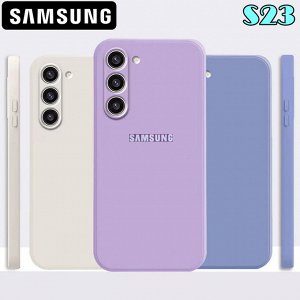 Силиконовый цветной чехол для телефона Samsung Galaxy A03 Core, A53, A52, A32, S23 с защитой камеры