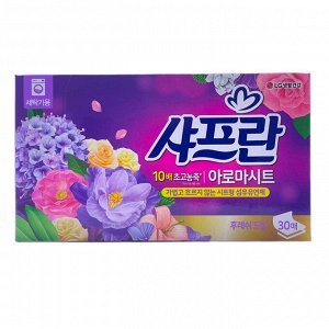 LG Салфетки кондиционер для сушки белья Saffron Aroma Fabric Softener Sheet Fresh Dream 30 шт