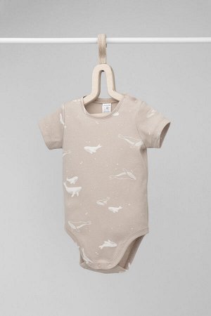 Полукомбинезон(Весна-Лето)+baby (киты на бежевом)