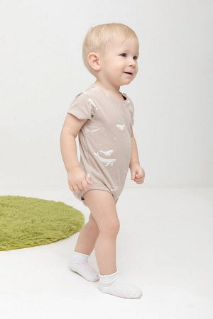 Полукомбинезон(Весна-Лето)+baby (киты на бежевом)