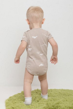 Полукомбинезон(Весна-Лето)+baby (киты на бежевом)