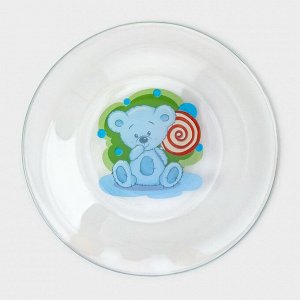 Набор детской стеклянной посуды «Мишки», 3 предмета