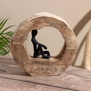 Сувенир «Девушка», 19x7.5x18.5 см, полимерная смола, манговое дерево