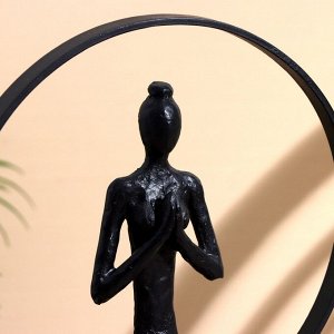 Сувенир «Йога», 23x10.5x27 см, полимерная смола, манговое дерево