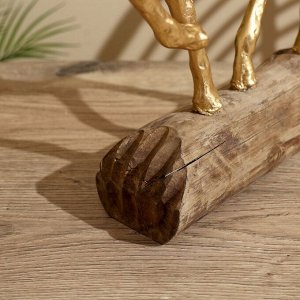Сувенир «Олень», 26.5x13x36 см, полимерная смола, манговое дерево
