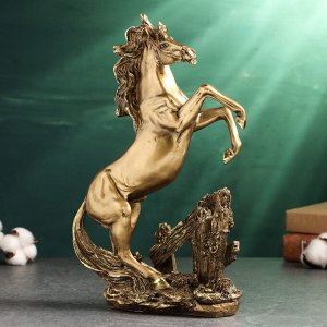 Фигура "Лошадь на камне большая" 31х21х10см, бронза