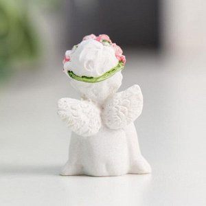 Фигурка полистоун «Ангел в венке из роз», 2.9x2x1.6 см, МИКС