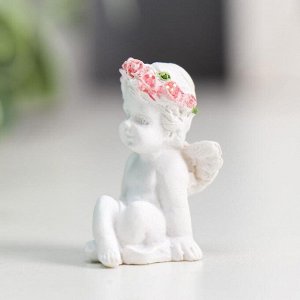 Фигурка полистоун «Ангел в венке из роз», 2.9x2x1.6 см, МИКС