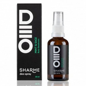 Натуральный дезодорант для тела SHARME DEO SPRAY с ароматом «Мята & шалфей», 50 мл.