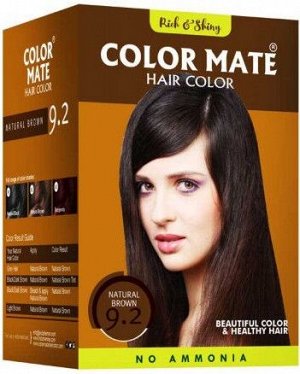 9.2 Краска для волос ColorMate на основе натуральной хны натуральный коричневый цвет 75 г