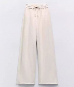 БРЮКИ ШИРОКИЕ В РУБЧИК  арт. 3199306, экрю