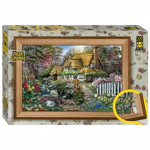 Мозаика "puzzle" 500+рамка "Домик в саду" 91028