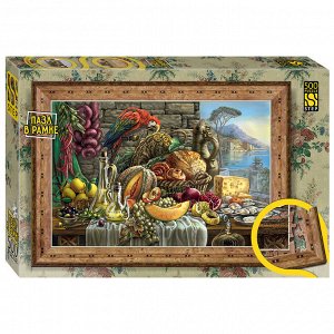 Мозаика "puzzle" 500+рамка "Натюрморт с попугаем" 91029